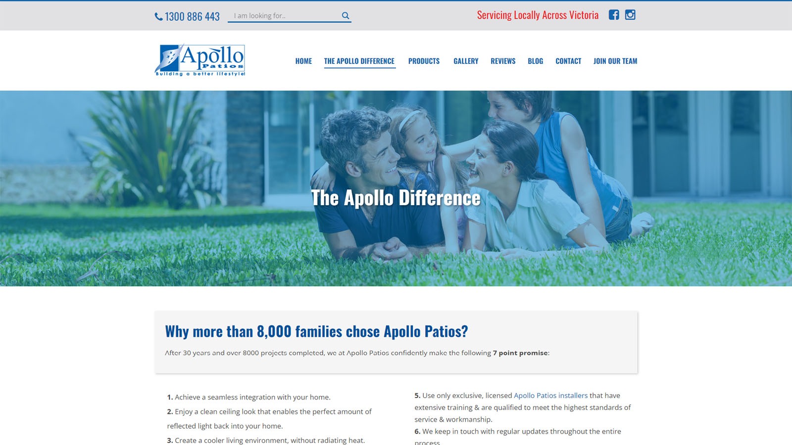 Apollo patios vic landingpage