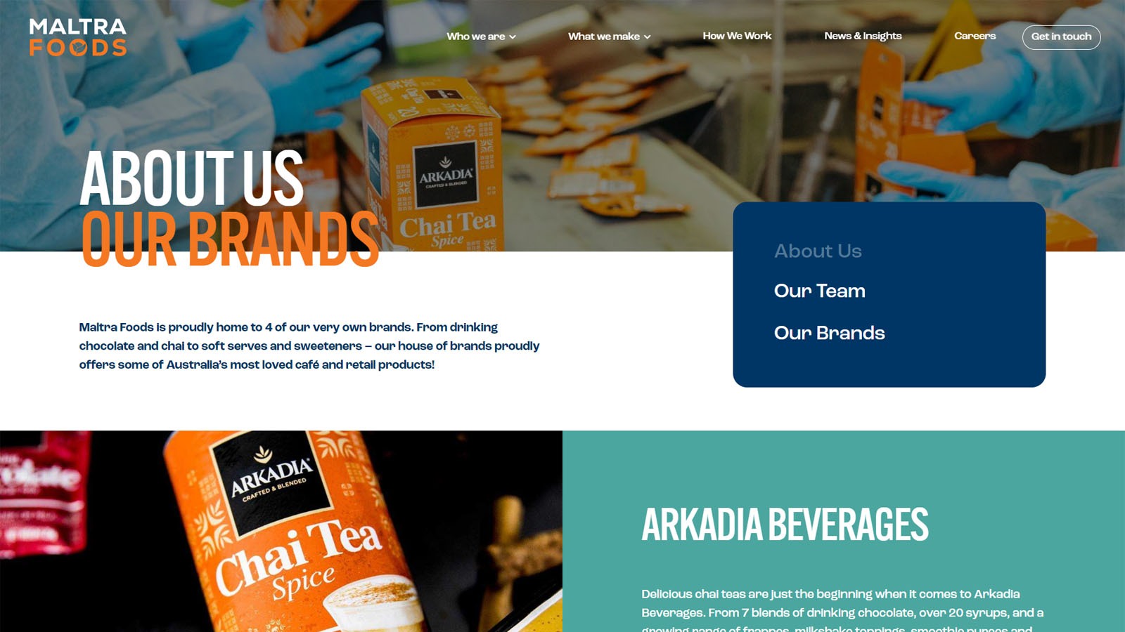 Maltrafoods ourbrands